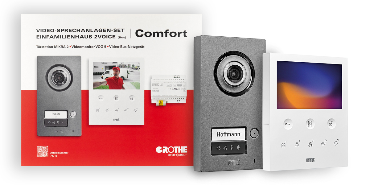 Karton Comfort Set mit MIKRA Türstation und VOG 5 Monitor