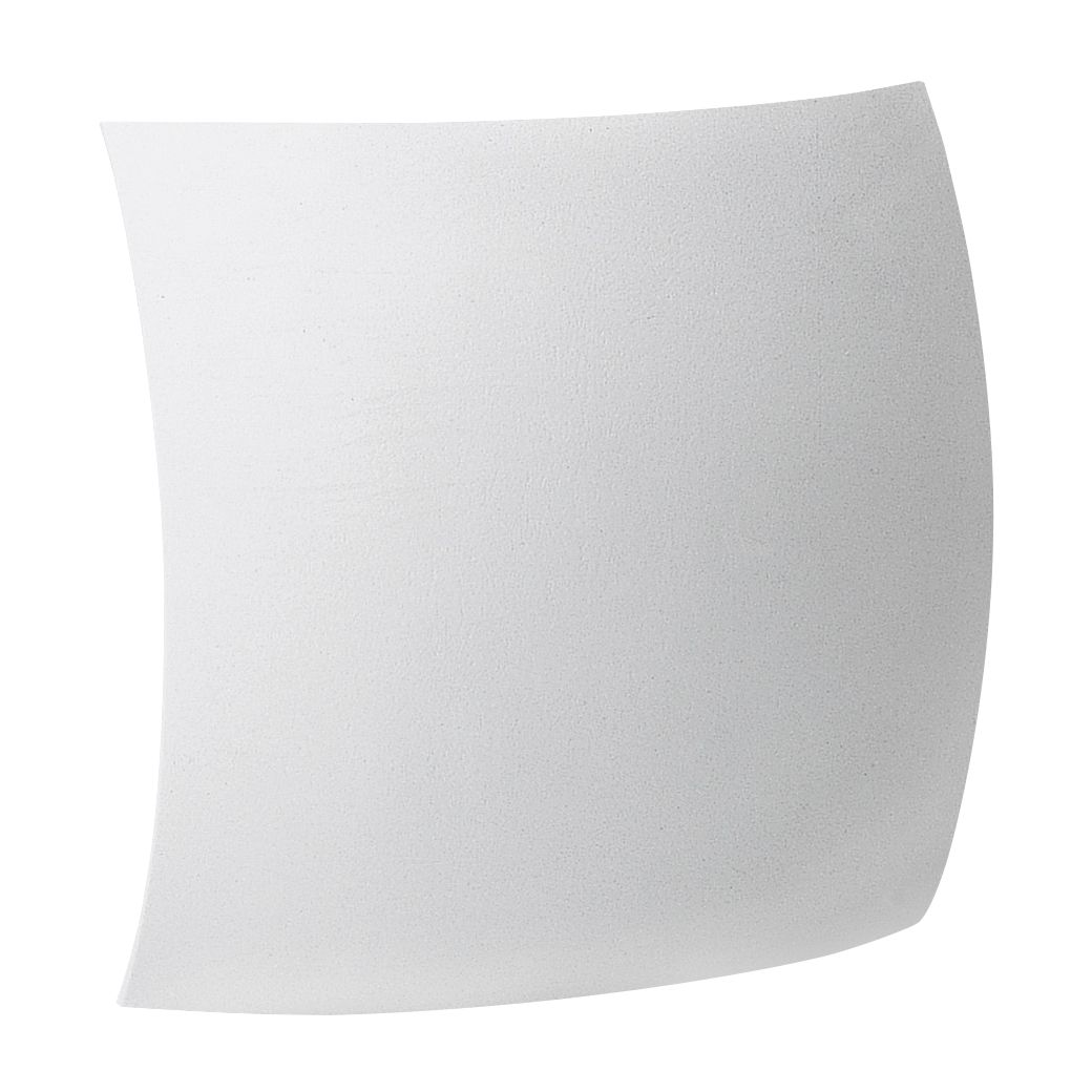 Elektronik-Gong mit gewölbter, glatter Front in matter Weißoptik, minimalistische und flache Bauform.