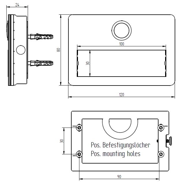 Klingeltaster 1 WE ETA 640 LED