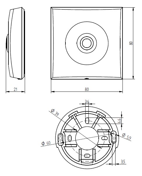Klingeltaster V4A quadratisch ETA S 210 V4A