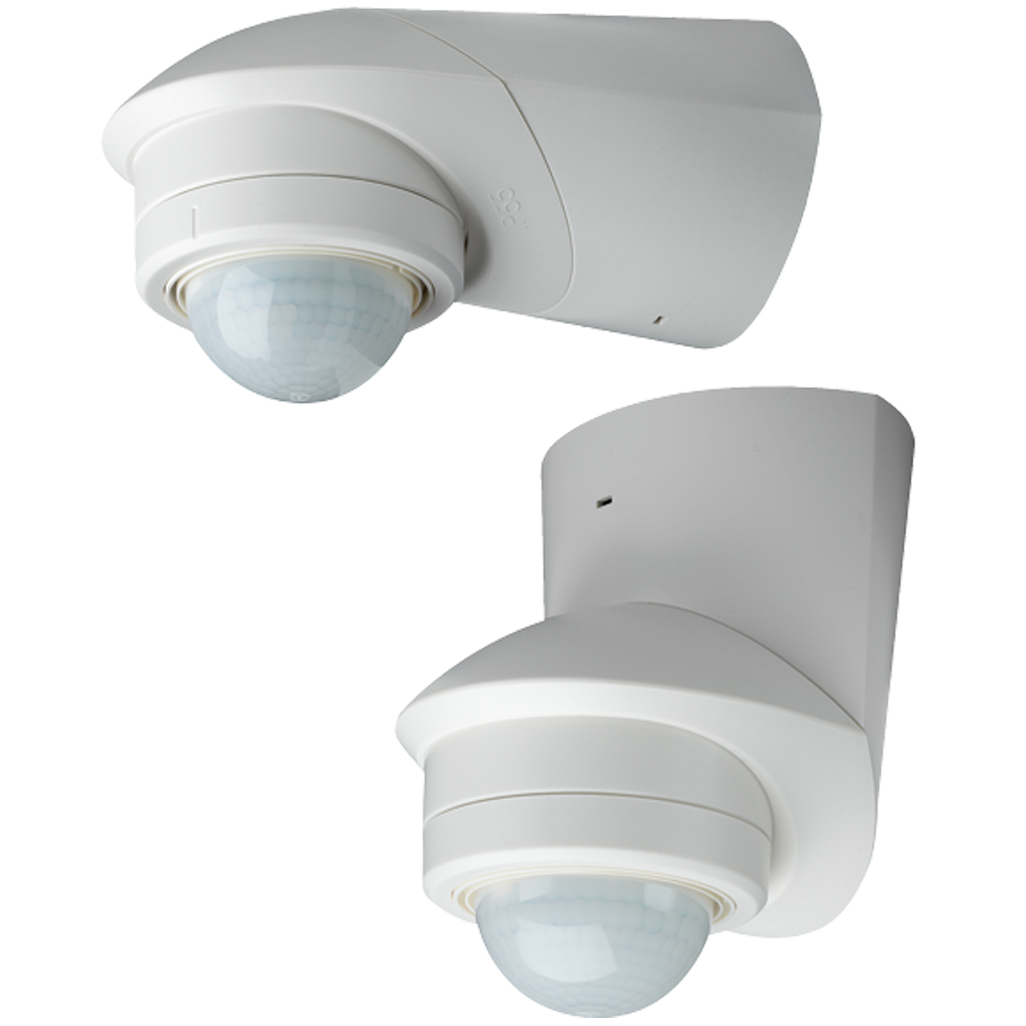 Weißer Bewegungsmelder, dargestellt für Decken- und Wandmontage