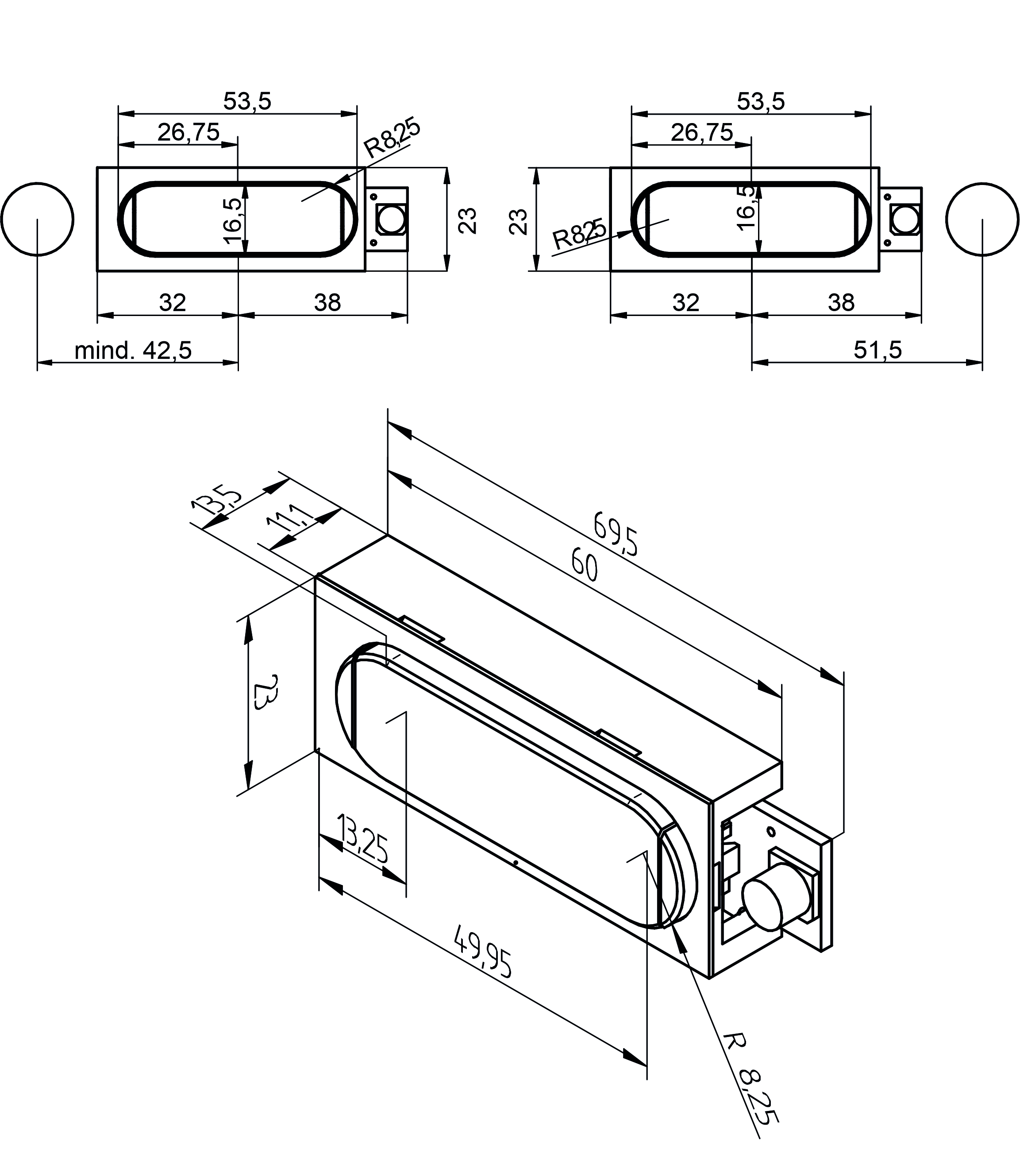 Funksender im Namensschild-Gehäuse MISTRAL SE11 Batt