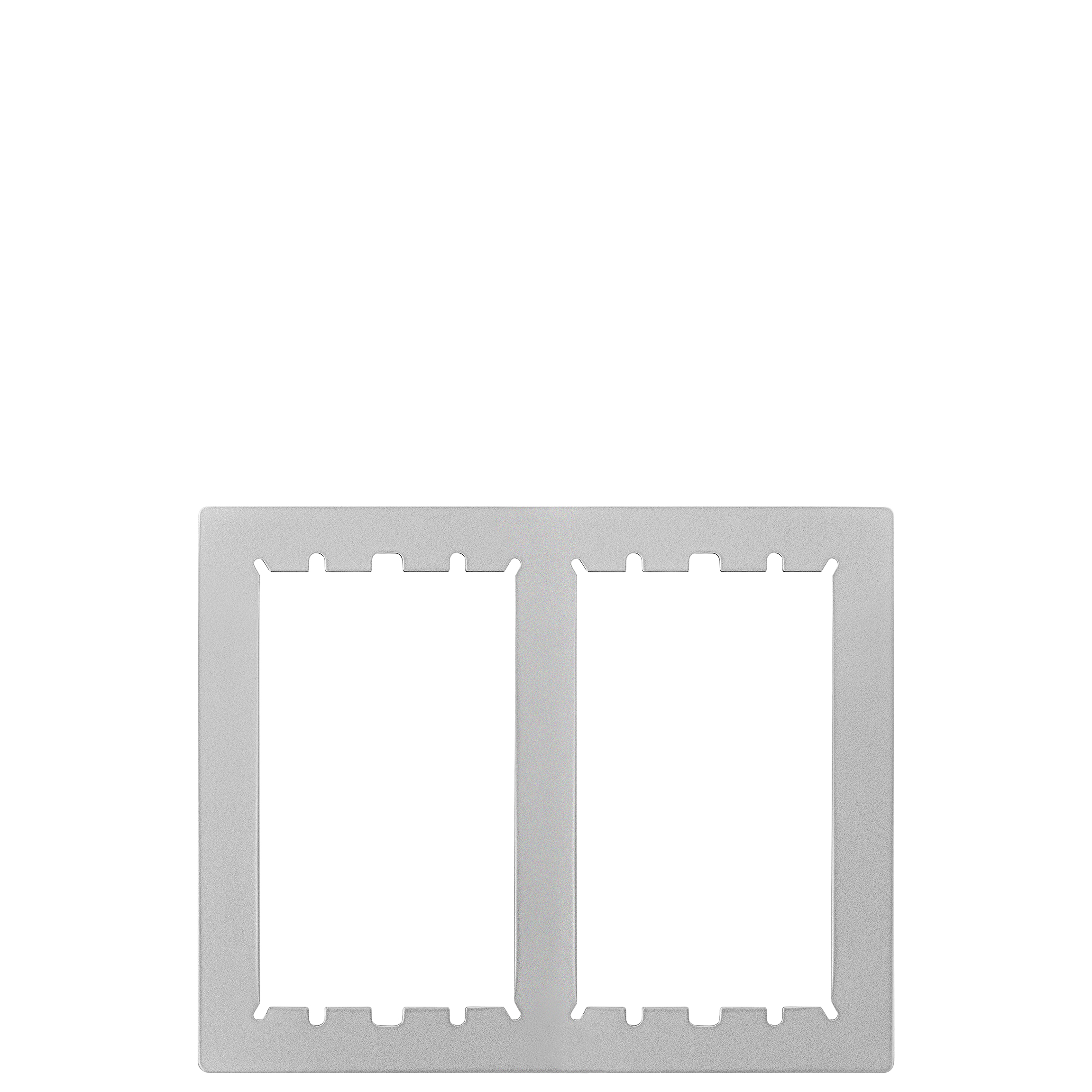 Putzabdeckrahmen aus Aluminium mit zwei Modulspalten