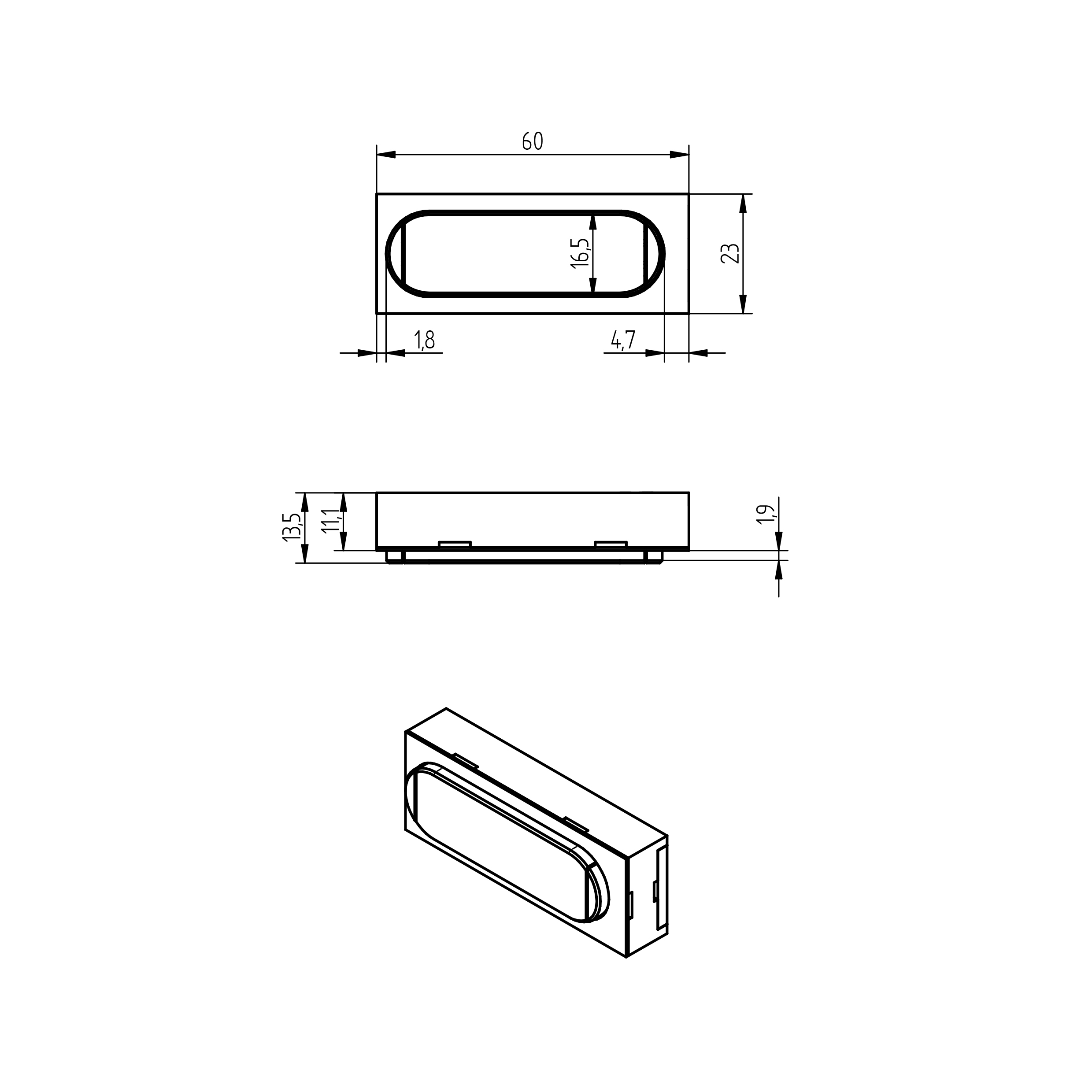 LED-Namensschild NSH LED 100 WS