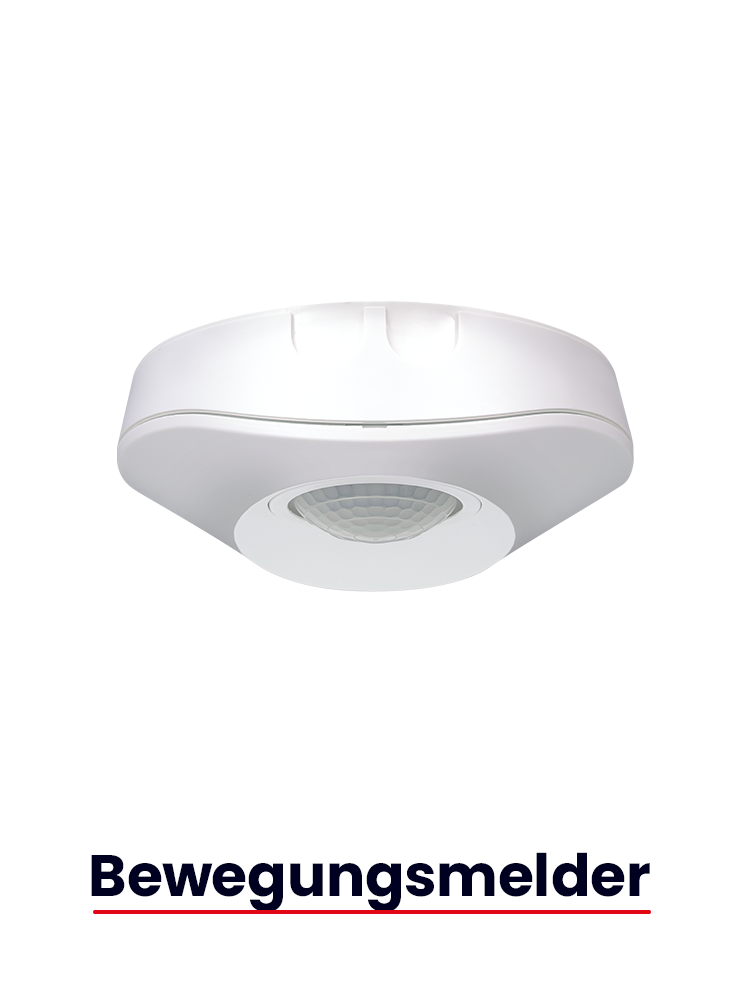Produktfoto des Bewegungsmelders AP McGuard PM-APws; darunter steht "Bewegungsmelder"