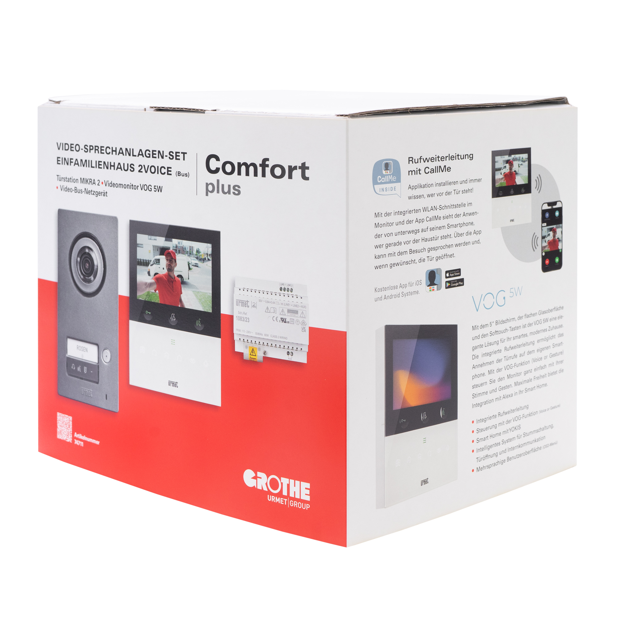 Darstellung des Sprechanlagen-Sets in Verkaufsverpackung.