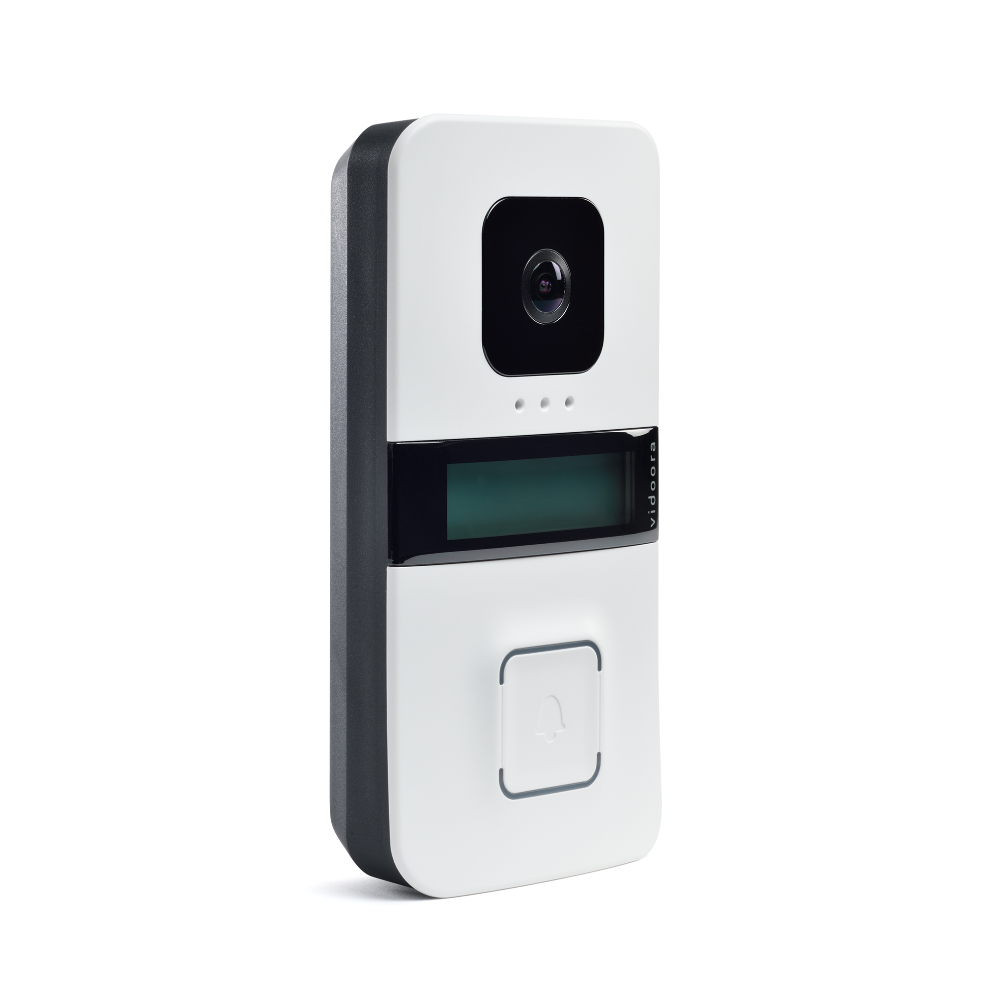 Vidoora Türstation in Weiß mit Kamera und digitalem Namensschild