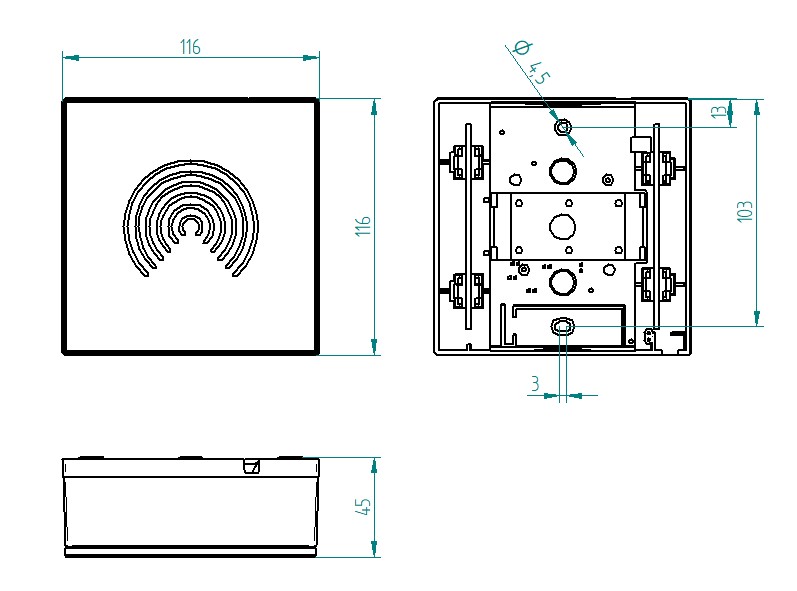 Elektromechanischer Zweiklang GONG 465A Bw Sound in Edelstahloptik GONG 465A Bw/va-s