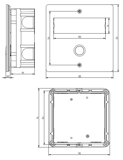 Funk-Klingelplatte UP Schwarz ETA Funk UP Schwarz