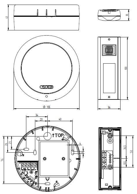 Funkgong-Set Wandmontage ws CALIMA 100