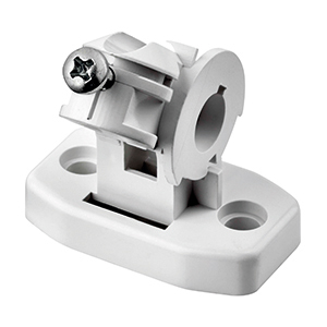 Weißer Gelenkhalter mit Neigungswinkel und verschraubung