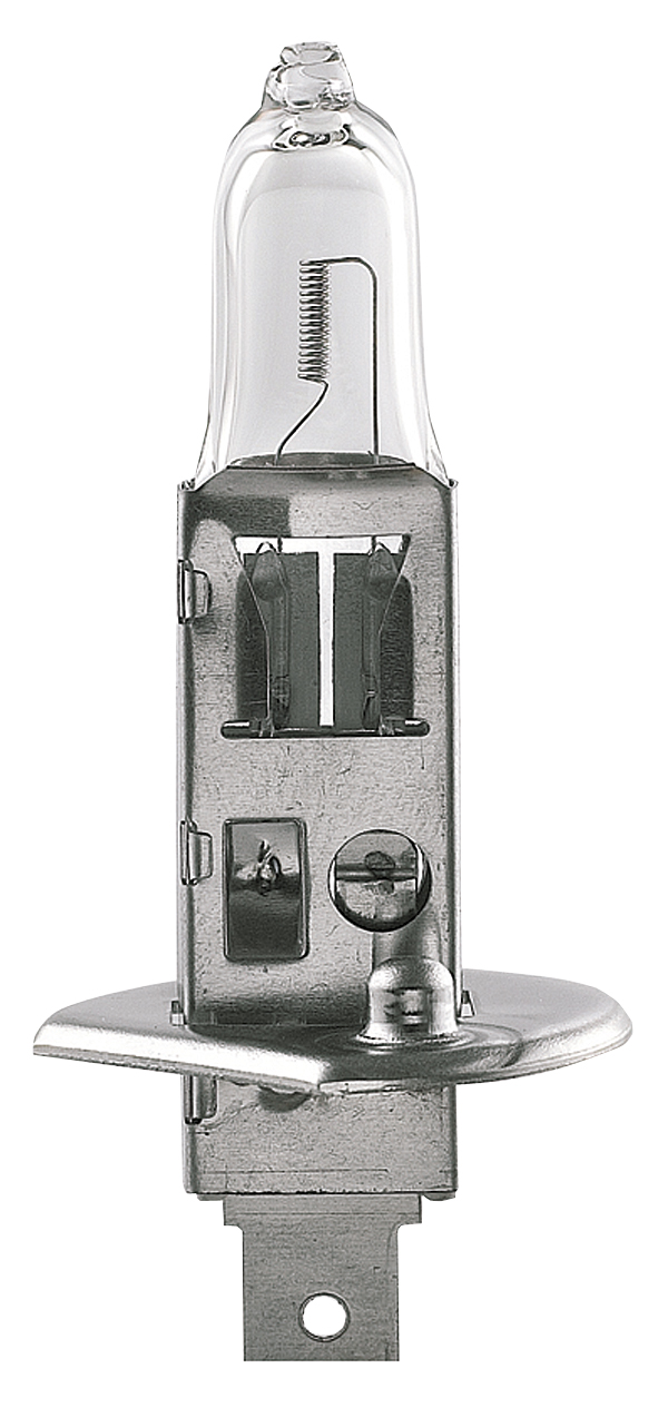 Halogenlampe mit Glaskolben und Metallfassung zur Lichtquelle in technischen Geräten