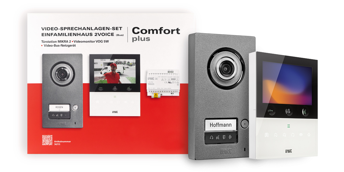 Karton Comfort Plus Set mit MIKRA Türstation und VOG 5W Monitor