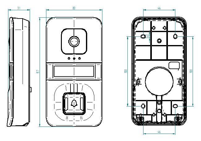 vidoora - LAN Türstation silber vidoora VD 720-L si