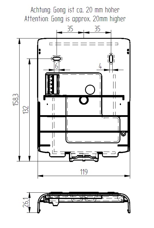Wandhalter ECHO120/M WH ECHO 120/M