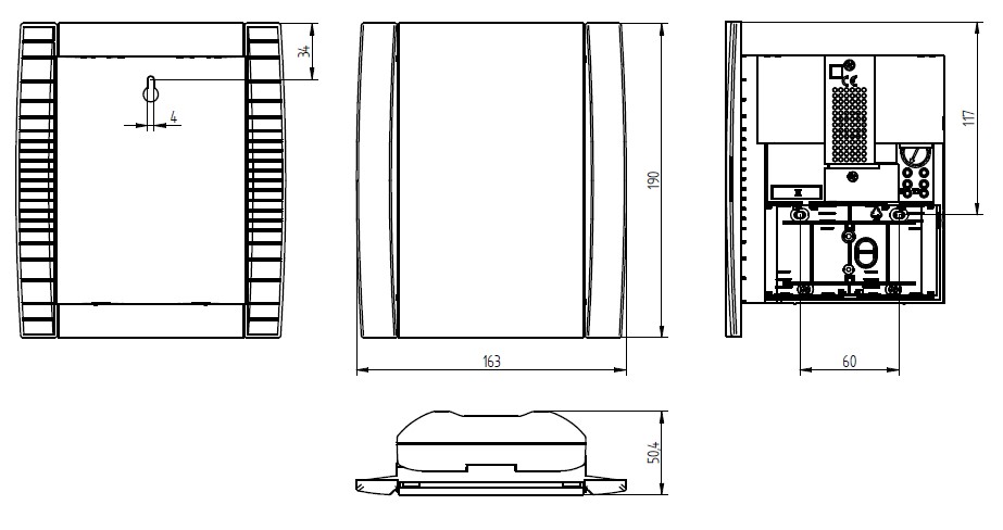 Elektronischer Gong CROMA 231A ws mit Echtholzfurnier Walnuss CROMA 231A ws/wa