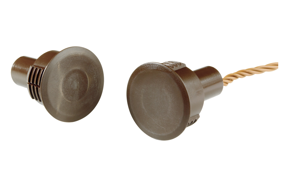 Brauner Magnetkontakt mit runder Form