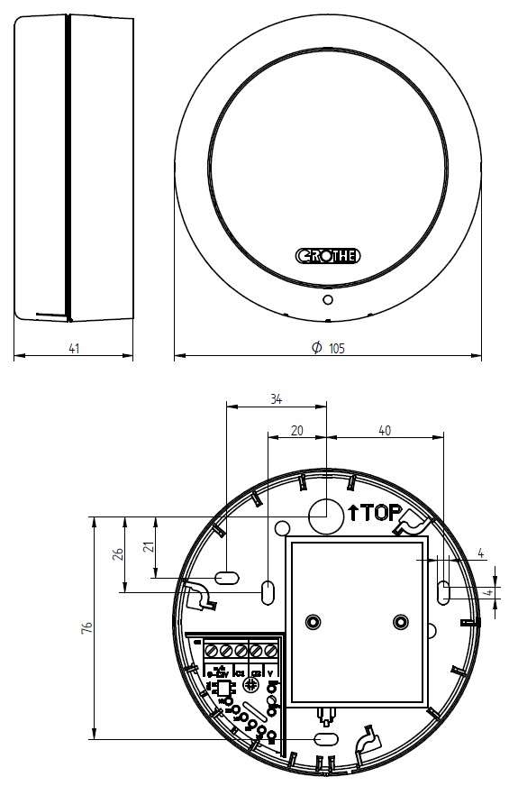 Elektronik-Gong Wandmontage CALIMA 50