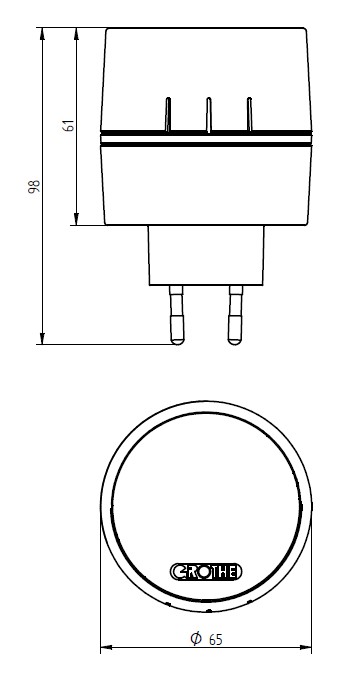 Steckdosen-Funkgong weiß CALIMA 400E