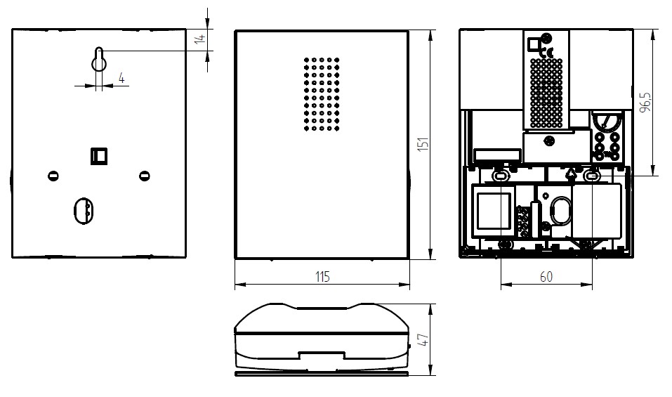 Elektronik-Gong CROMA 230 Acryl-Front Alu/weiß