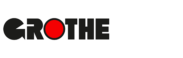 Logo Grothe schwarz mit rotem Punkt im O
