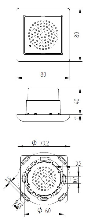 Funkgong Unterputz UP-FG E 230ws