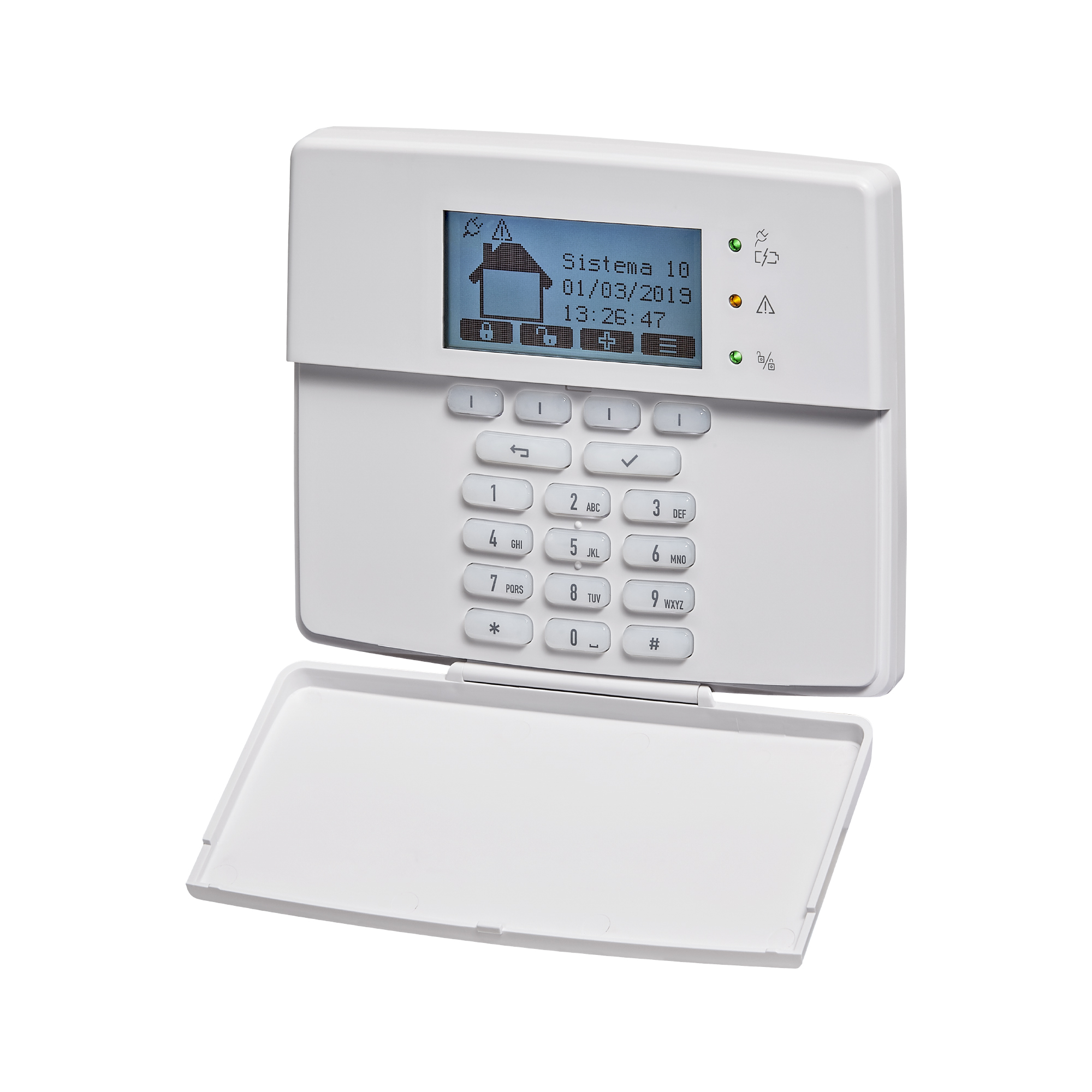 Alarmanlagen Set mit Alarmzentrale, Keypad, IP-Modul, 3 IR-Melder, Außensirene und eine Schutzeinrichtung